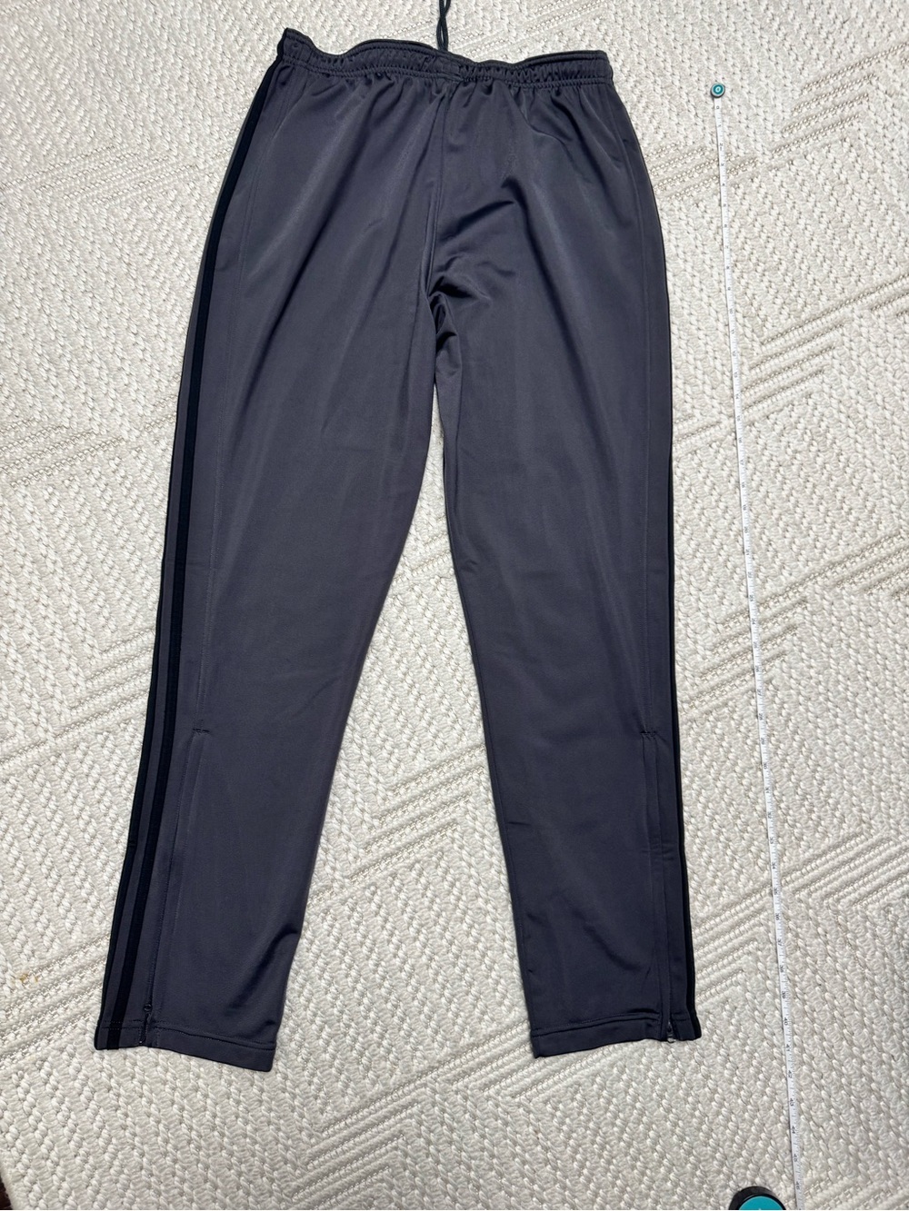 adidas Men’s Black Jogger Sweatpants with Three-Stripe Side - Picture 2 of 7